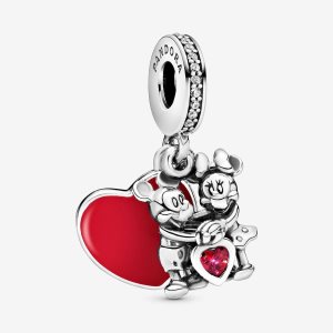 Pandora Minnie & Mickey With Love Visieť Strieborne | 108KYEPLQ