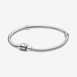 Pandora Moments Barrel Clasp Snake Charms Strieborne | 135MNREHL