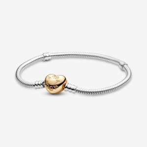 Pandora Moments Clasp Snake Charms Two-tone | 863SQHIAB