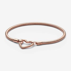 Pandora Moments Closure Snake Charms Ruzove Zlate | 136SGCQDA