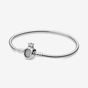 Pandora Moments Crown O Clasp Snake Charms Strieborne | 764CLMAYO