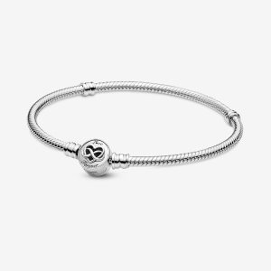 Pandora Moments Infinity Clasp Snake Charms Strieborne | 325ZYAXSM