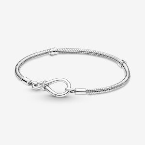 Pandora Moments Infinity Knot Snake Charms Strieborne | 865USRLTV