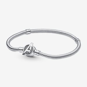 Pandora Moments Marvel The Avengers Logo Clasp Snake Charms Strieborne | 513JLEWQS