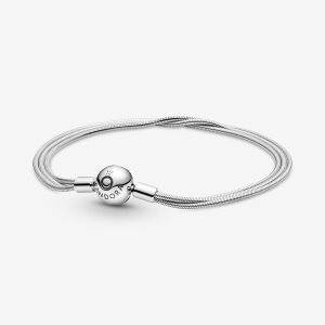 Pandora Moments Multi Snake Charms Strieborne | 375NDJZOS
