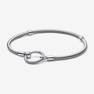 Pandora Moments O Closure Snake Charms Strieborne | 502CHTIAU