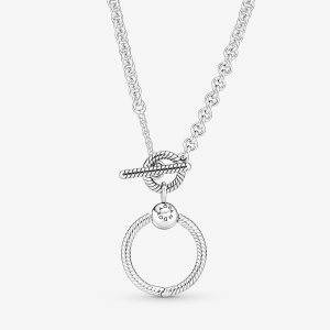 Pandora Moments O T-bar Charms Strieborne | 564YGZFHV
