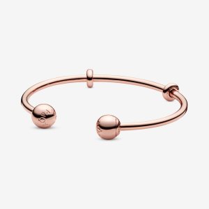Pandora Moments Open Charms Ruzove Zlate | 178XCGKSE