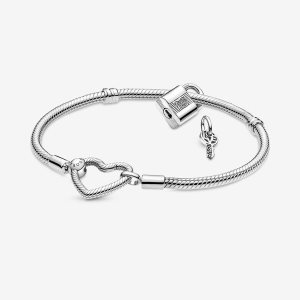 Pandora Moments Padlock & Gift Charms Strieborne | 613SCOJDY