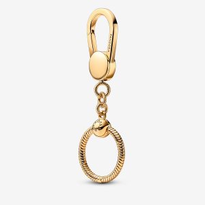 Pandora Moments Small Bag Holder Charms Zlate | 741BYQUCW