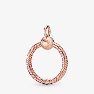 Pandora Moments Small O Charms Ruzove Zlate | 645NSTKPA