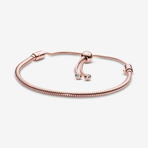 Pandora Moments Snake Slider Charms Ruzove Zlate | 673JSIOHP