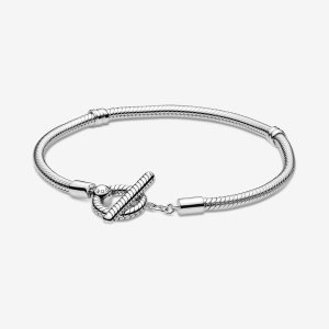 Pandora Moments T-Bar Snake Charms Strieborne | 201SCJEFH