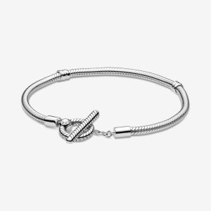 Pandora Moments T-Bar Snake Charms Strieborne | 297MALCET