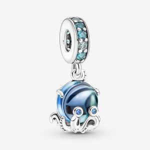 Pandora Murano Glass Cute Octopus Visieť Strieborne | 985OVMUIE