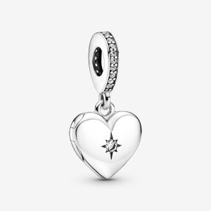 Pandora Openable Locket Visieť Strieborne | 517HGTOIN