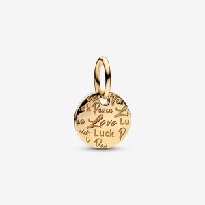 Pandora Peace Love & Luck Visieť Zlate | 749CRTFXQ