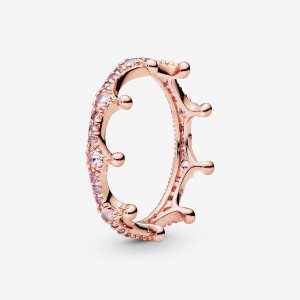 Pandora Pink Enchanted Crown in Stohovateľné Ruzove Zlate | 917MWYVRE