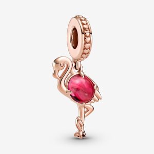 Pandora Pink Murano Glass Flamingo Visieť Ruzove Zlate | 712VQSZCF