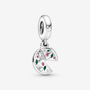 Pandora Pizza Love Visieť Strieborne | 390YJLBMO