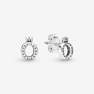 Pandora Polished Crown O Stud Strieborne | 240EQWAHN