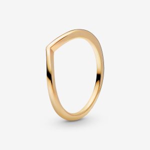 Pandora Polished Wishbone Stohovateľné Zlate | 917ITNSJK