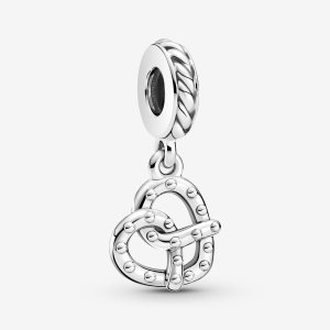 Pandora Pretzel Visieť Strieborne | 259ZBFLRD