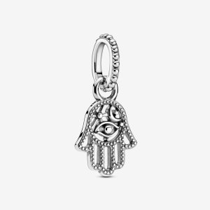 Pandora Protective Hamsa Hand Visieť Strieborne | 810RXTDLY