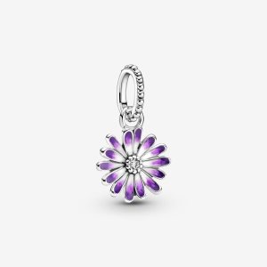 Pandora Purple Daisy Visieť Strieborne | 086RMKDIS