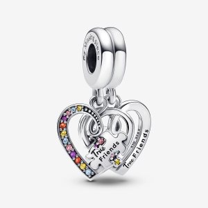 Pandora Puzzle Piece Hearts Splittable Friendship Visieť Strieborne | 082ECXQGP