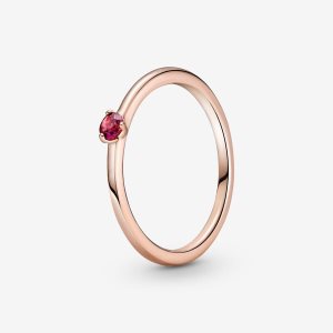 Pandora Red Solitaire Ruzove Zlate | 036AWBERP