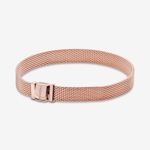 Pandora Reflexions Mesh Charms Ruzove Zlate | 284CVARLI