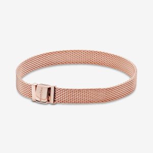 Pandora Reflexions Mesh Charms Ruzove Zlate | 471PYLFEG