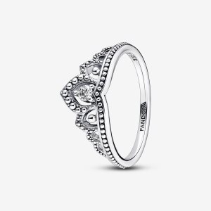 Pandora Regal Beaded Tiara Pinky Strieborne | 874ABHXKN