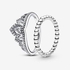 Pandora Regal Beaded Tiara Súpravy Prsteňov Viacfarebný | 690BGWKMN