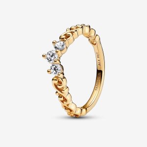 Pandora Regal Swirl Tiara Pinky Zlate | 587QCBHAU