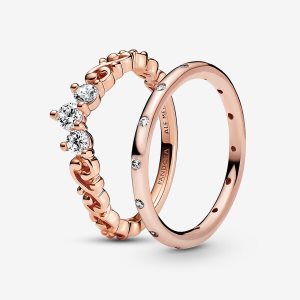 Pandora Regal Swirl Tiara Súpravy Prsteňov Viacfarebný | 637CBJOHA