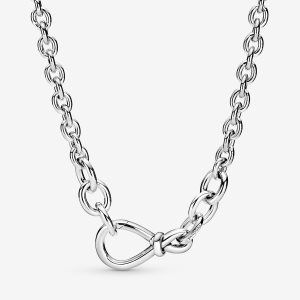 Pandora Robustný Infinity Knot Prívesky Strieborne | 107CVXLSW