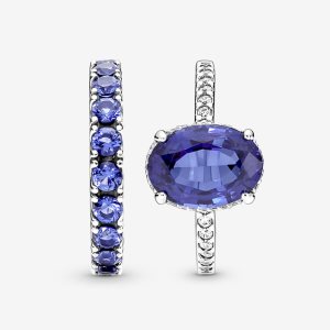 Pandora Shimmering Blue Súpravy Prsteňov Viacfarebný | 895KRTIOD