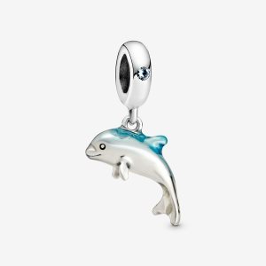Pandora Shimmering Dolphin Visieť Strieborne | 608RWAZVF