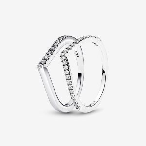 Pandora Shimmering Wishbone Súpravy Prsteňov Viacfarebný | 351OCWAID
