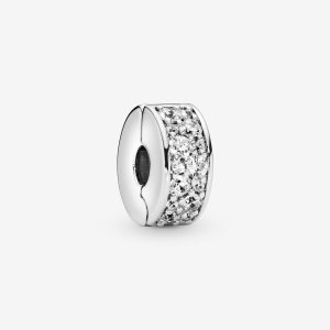 Pandora Shining Elegance Clip with Clear CZ Klipy Strieborne | 374ADSCBH
