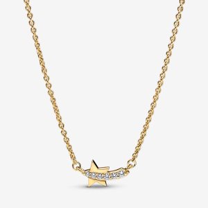 Pandora Shooting Star Pave Collier Prívesky Zlate | 509CBKNDY
