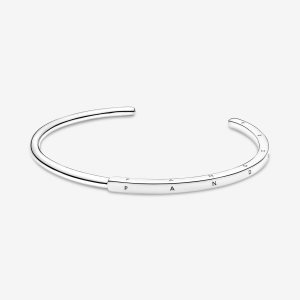 Pandora Signature I-D Open Náramky Strieborne | 301ZMRNQS