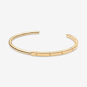 Pandora Signature I-D Open Náramky Zlate | 916MSUERD