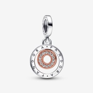 Pandora Signature Logo Circles Visieť Two-tone | 459WKPICN