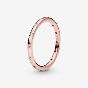 Pandora Simple Sparkling Stohovateľné Ruzove Zlate | 106DVGQZM