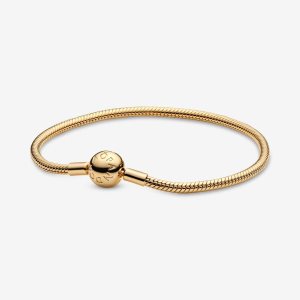 Pandora Smooth 18k Charms Zlate | 613LJVEAU