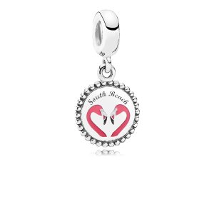 Pandora South Beach Flamingo Visieť Strieborne | 468KGTPEV