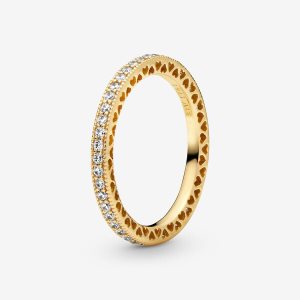 Pandora Sparkle & Hearts Kapela Zlate | 235KJEDVB
